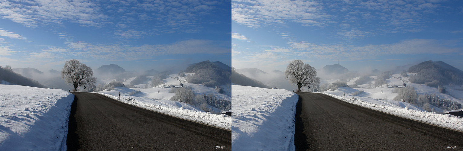 Staffelegg Kt. Aargau Schweiz - 3D Kreuzblick