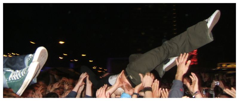 ...stage diving...