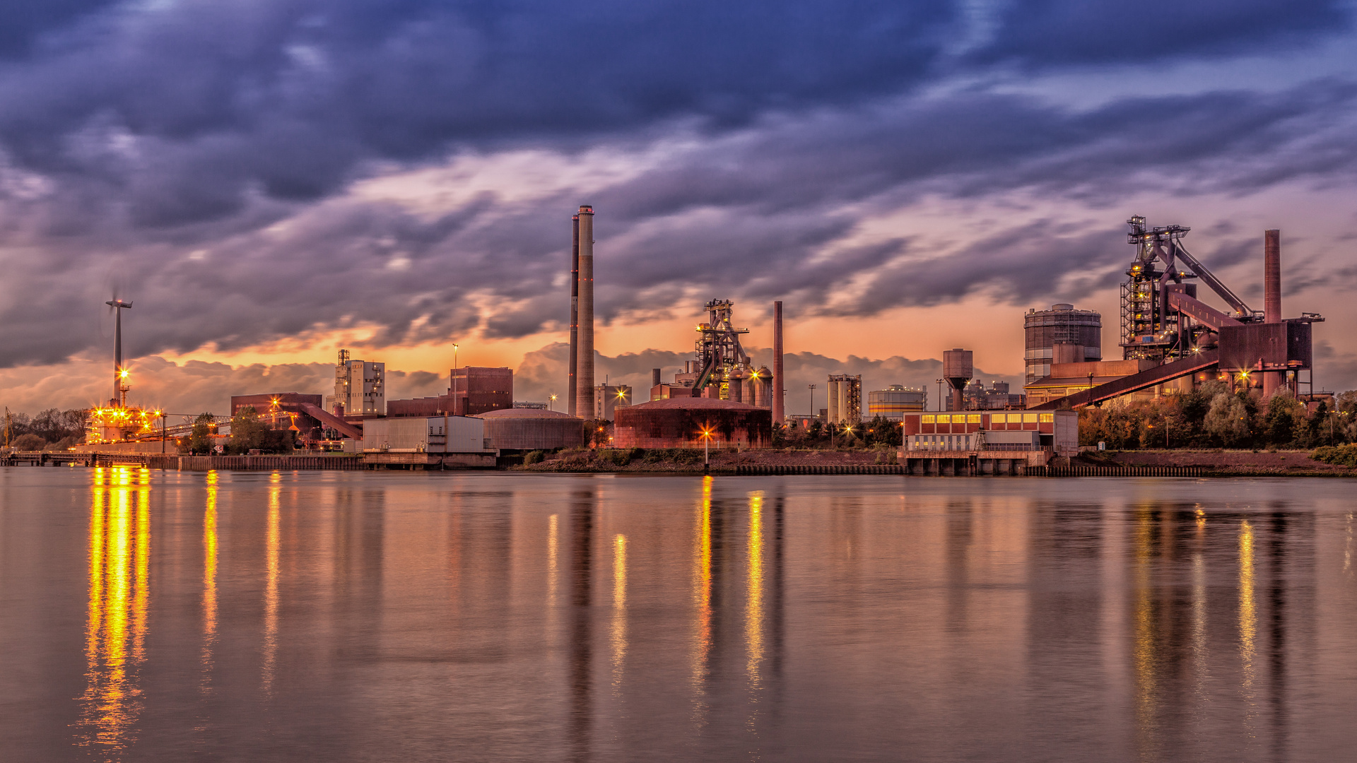 Stahlwerk Foto & Bild | industrie und technik, industrie nachts