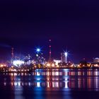 Stahlwerke Bremen bei Nacht