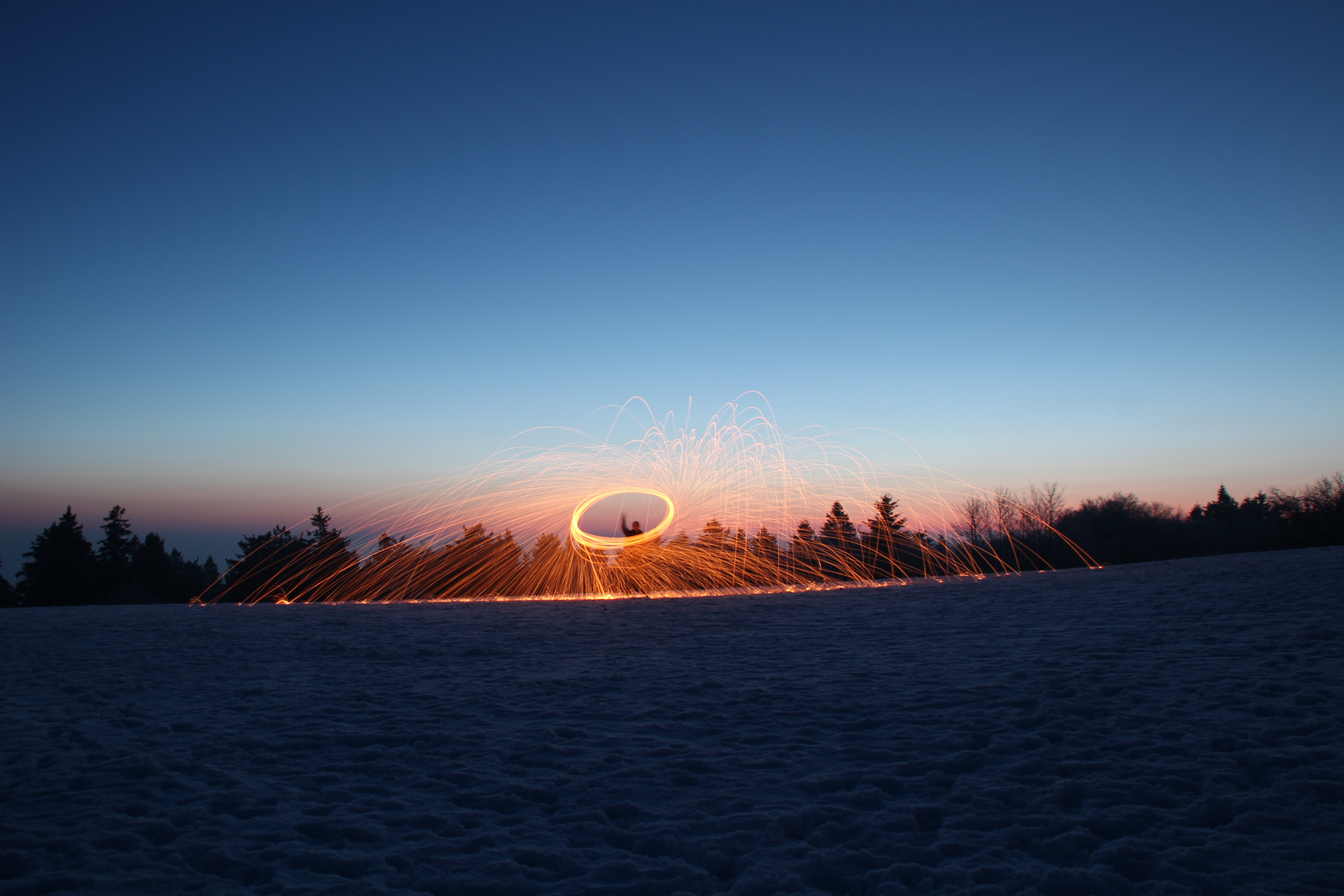 Stahlwolle Sonnenaufgang Feldberg