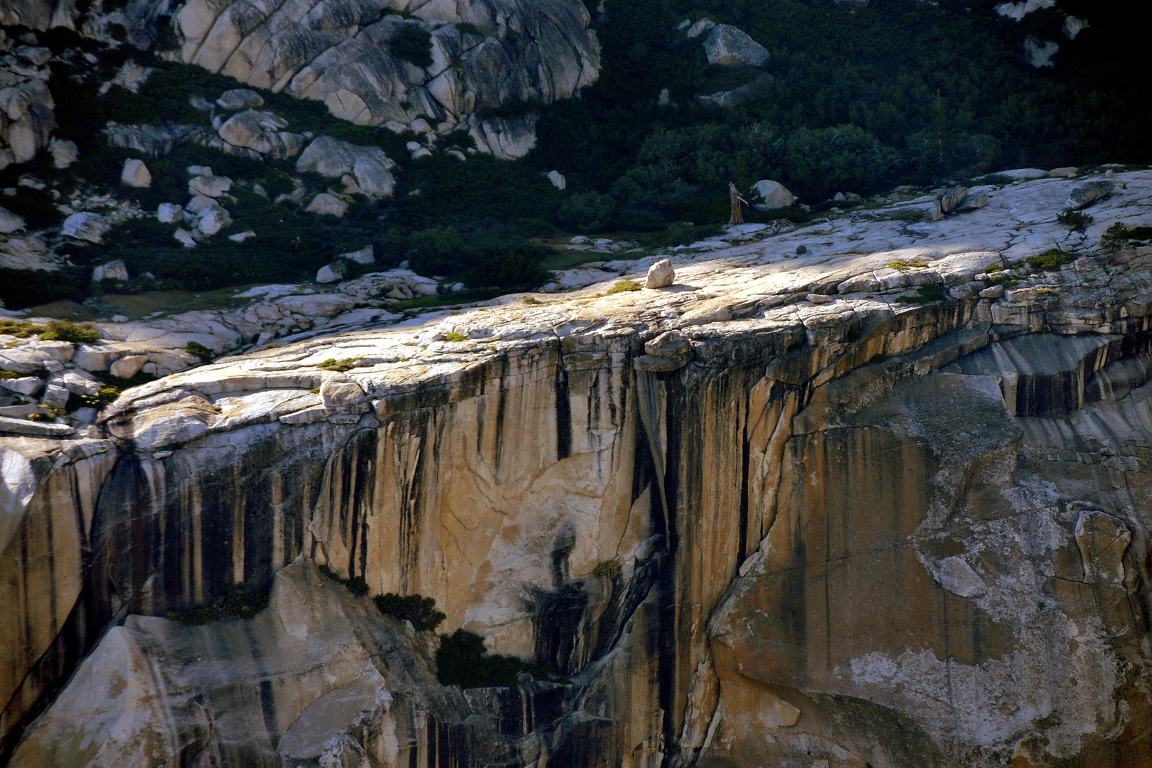 stained cliffs at sundown