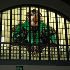 Stained glass in Travemuende Strand Bahnhoff