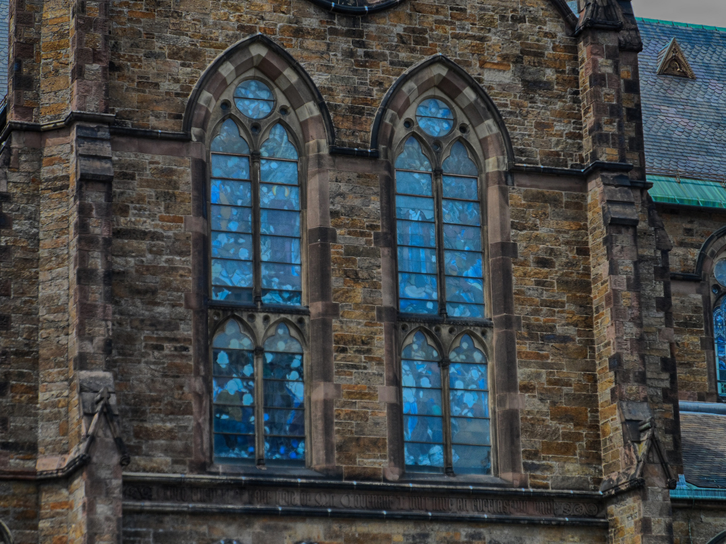 Stained Glass Windows In A Montreal Cathedral