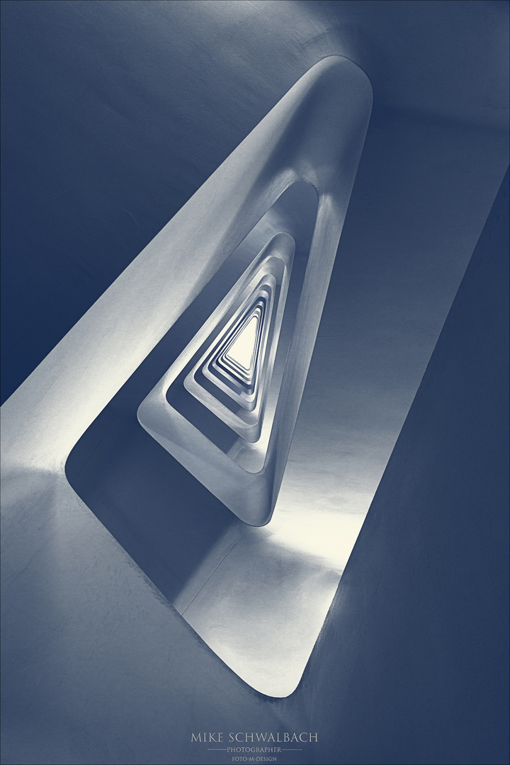 Staircase in blue