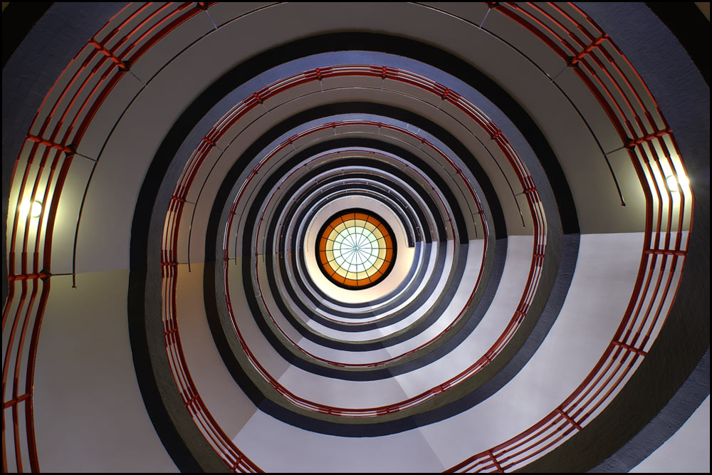 Staircase in the middle part of the Sprinkenhof