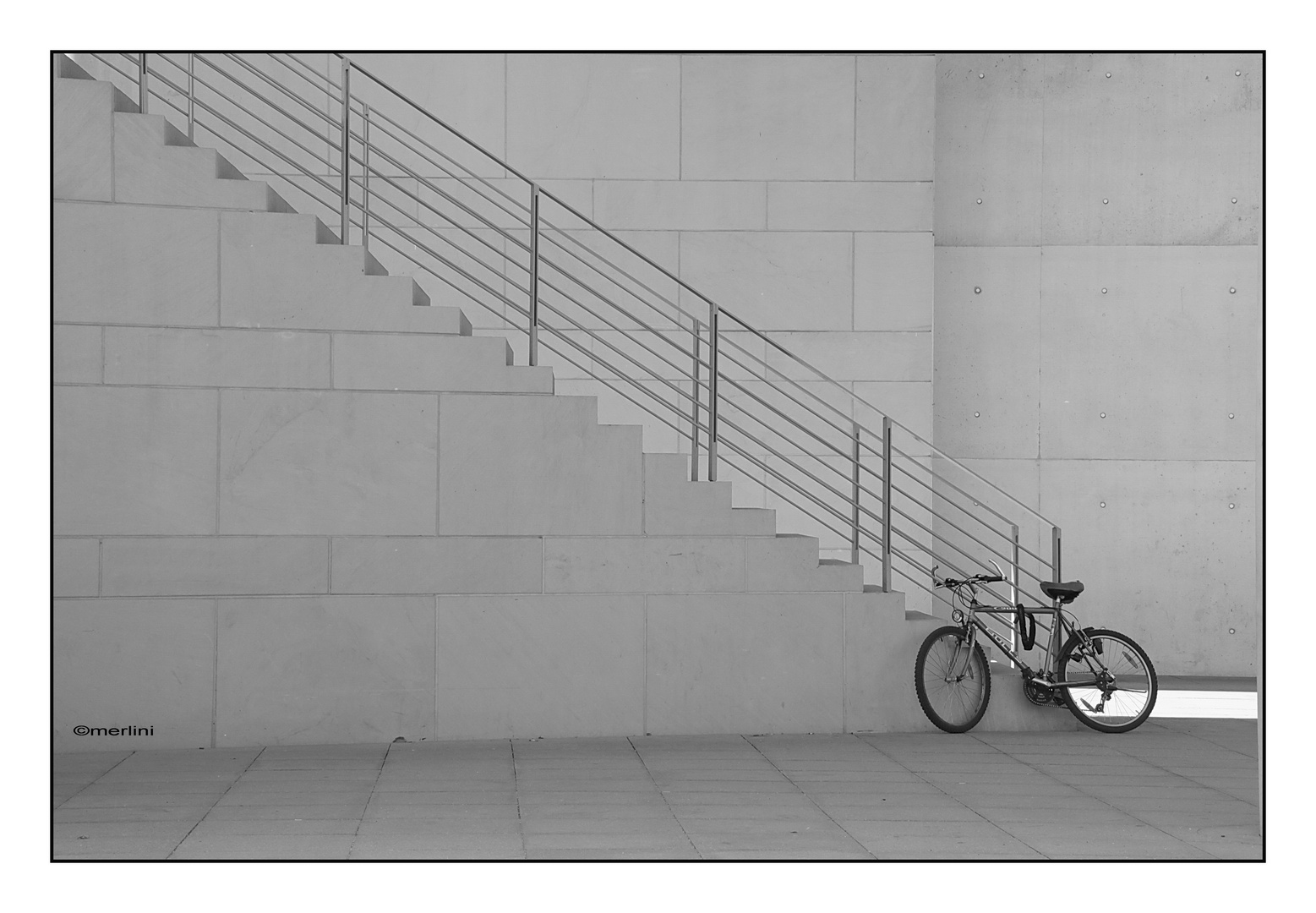 stairs and bike