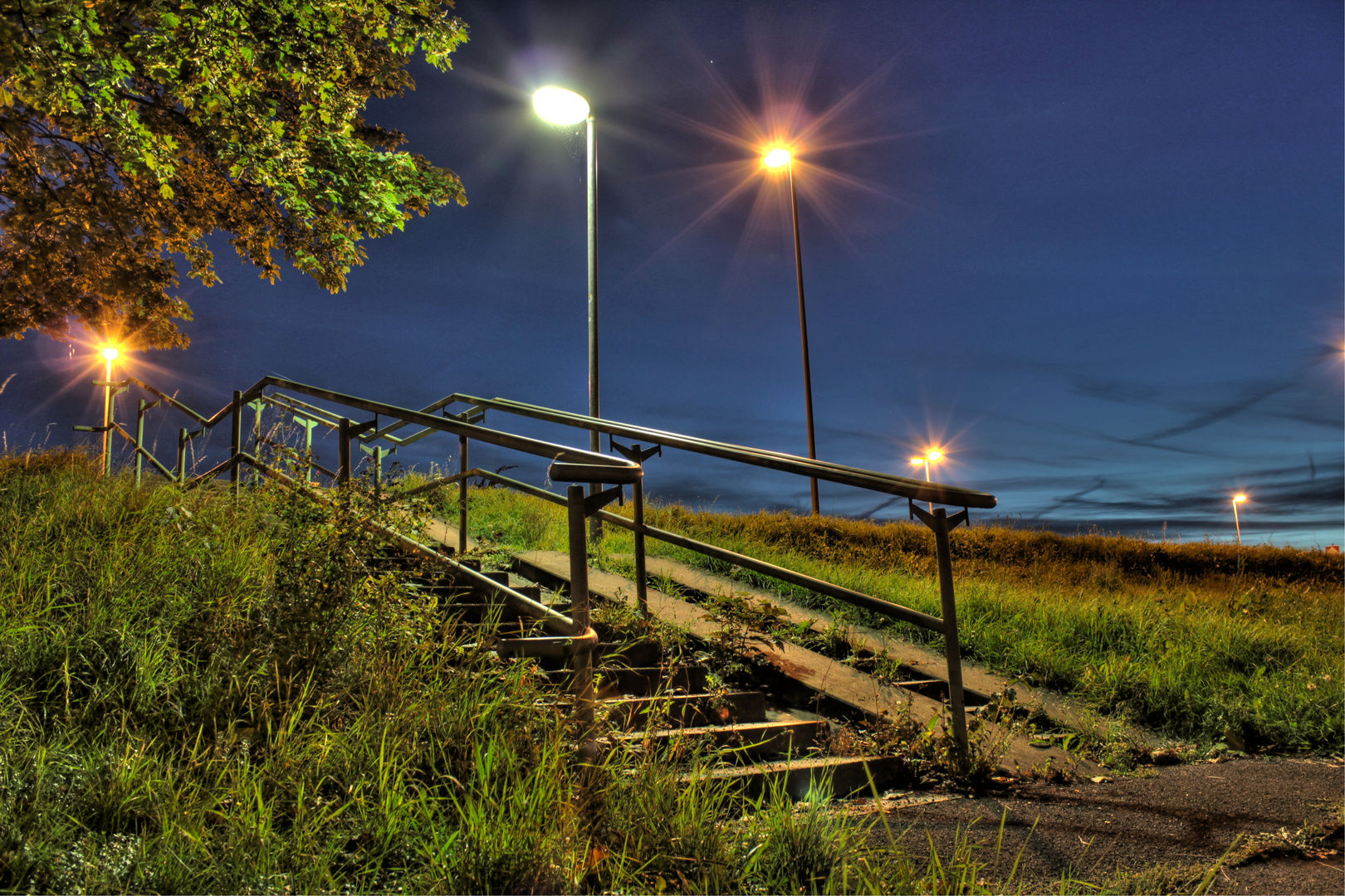 Stairs at night (HDR)