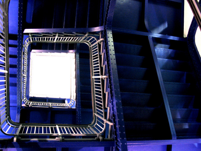 stairs blue