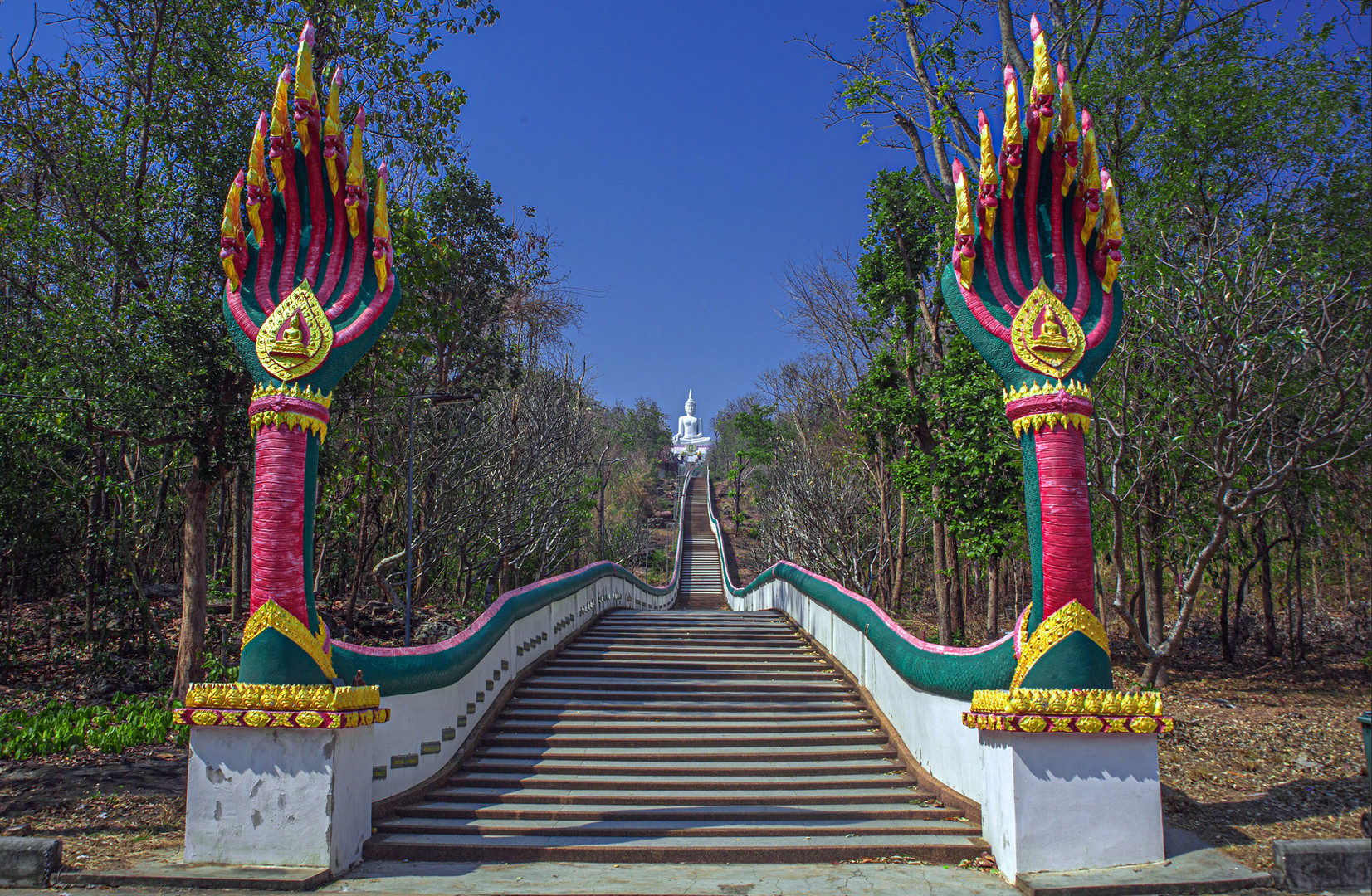 Stairs to the upper temple area