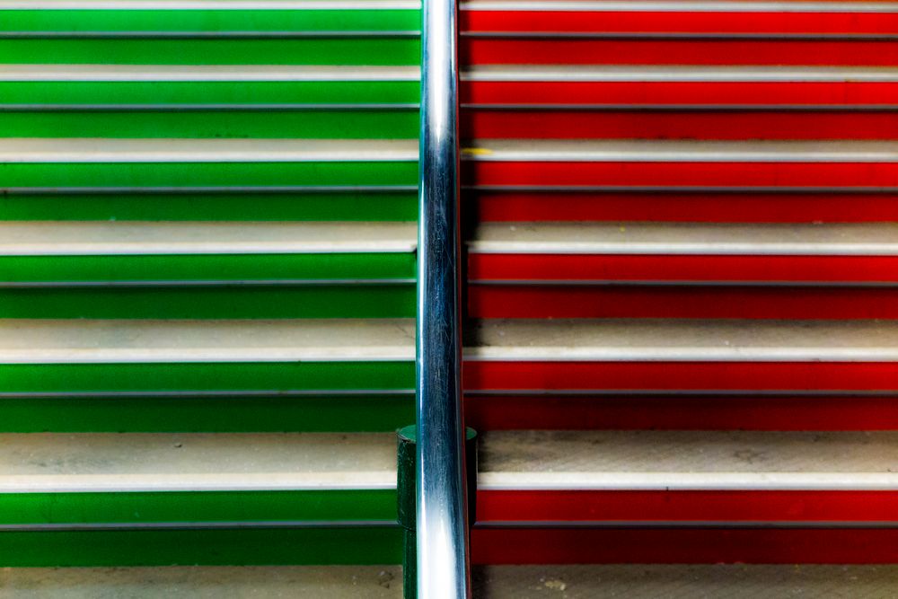 stairs, victoria station, manchester, united kingdom