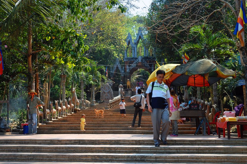 Stairways to Phnom Kulen