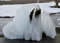 Stalagmiten aus Eis