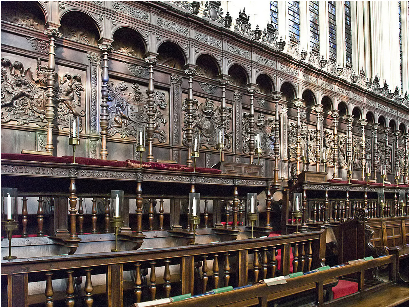 Stalles du choeur de la Chapelle  --  King’s College, Cambridge