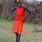 Stammesältester eines Masai Dorfes