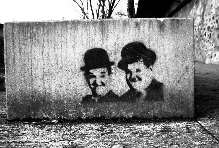 Stan & Ollie gesprayed