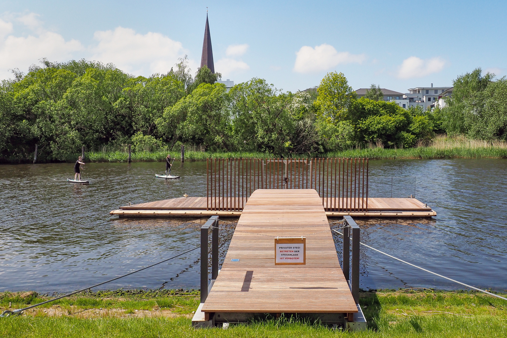 Stand-up-Paddling auf der Warnow