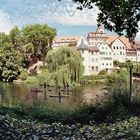 Stand-Up-Paddling vor dem Hölderlin-Turm