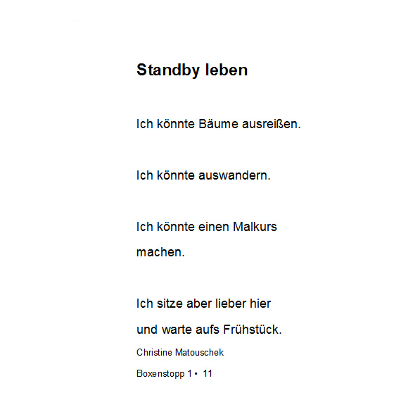 Standby leben - BS 1 - 11