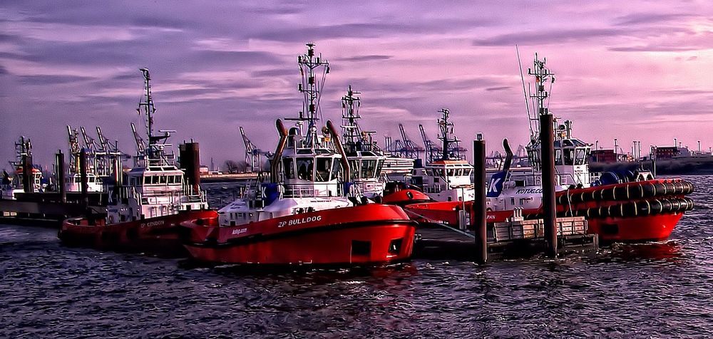 Standby - Schlepper am Schiffsanleger Hamburg Neumühlen