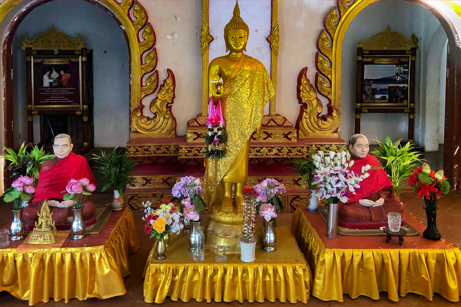 Standing Buddha inside Bodh Gaya