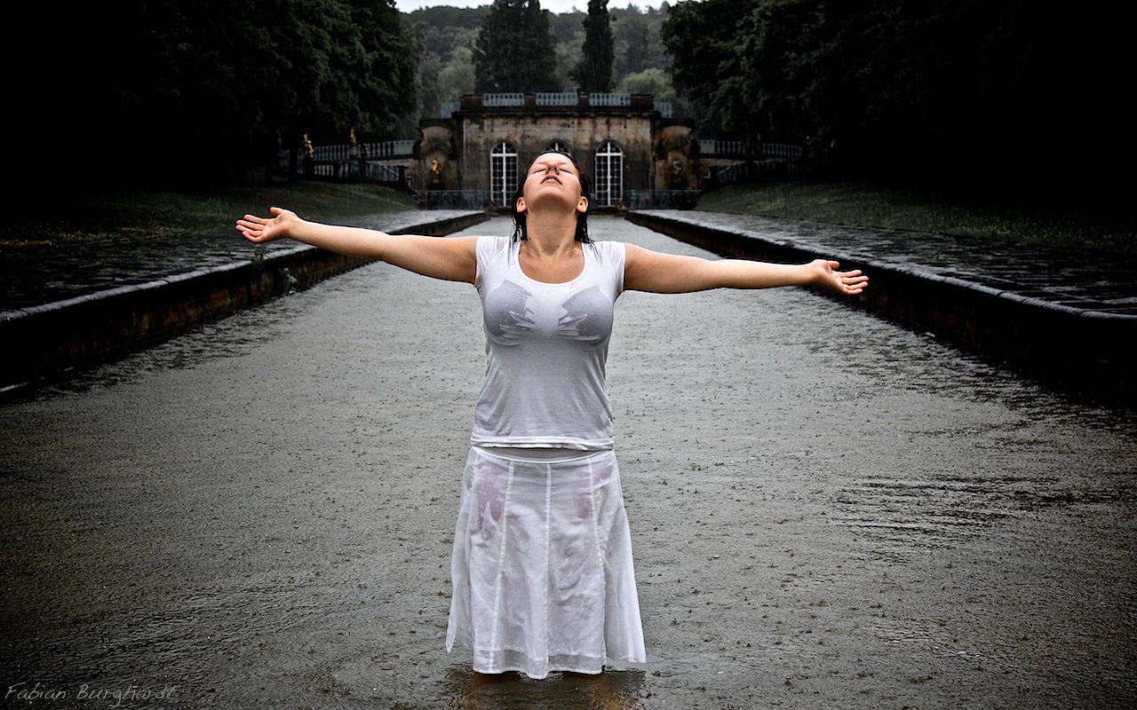 Standing in the rain