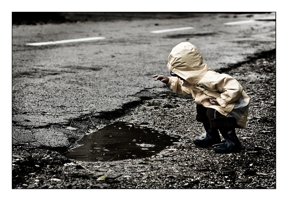 standing in the rain