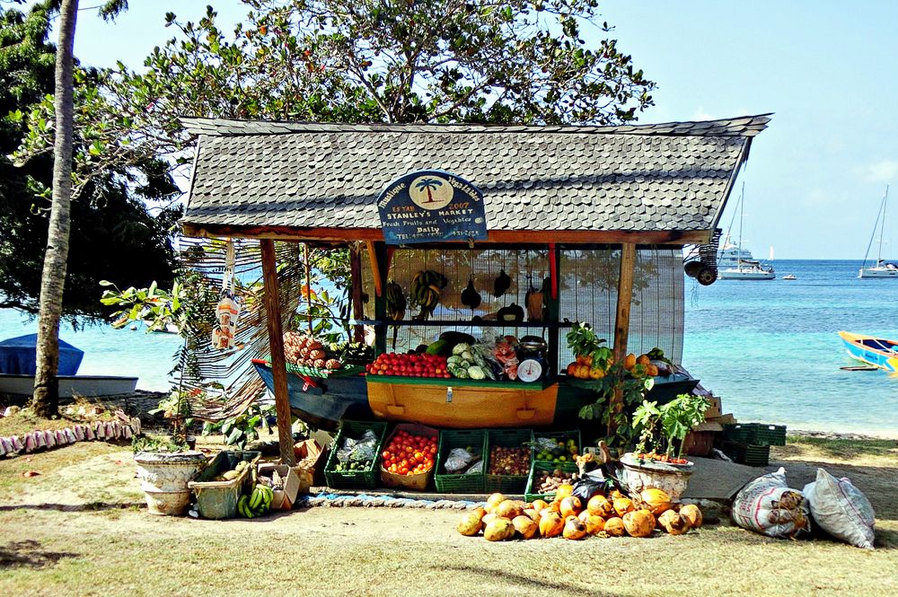 Stanley's Market sur l'île de Moustique