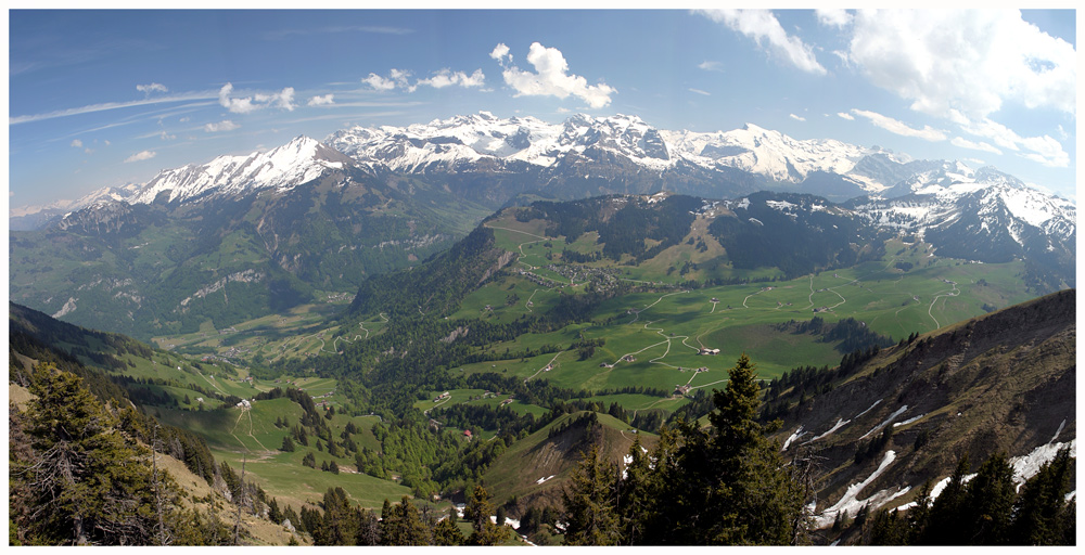 stanser horn - ausblick auf die alpen