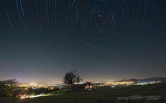 Star Trail über dem Appenzellerland