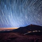 Star trails over Teide ... the top of Spain