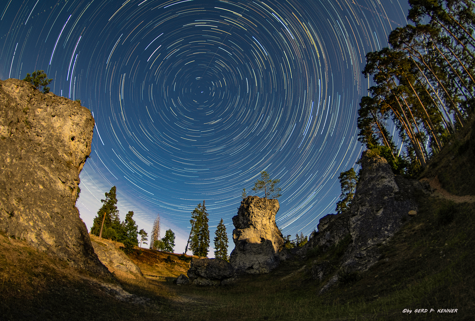 Star-Trails über der Ost-Alb