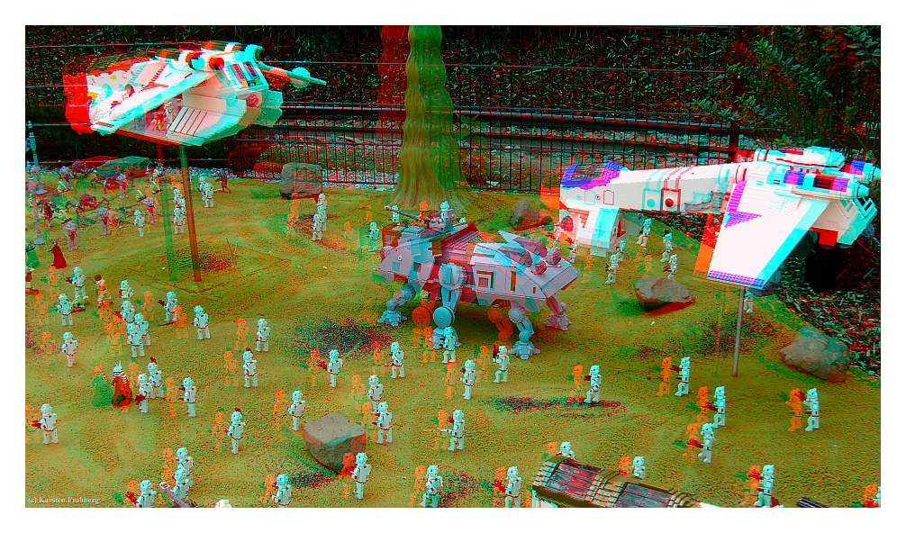 ''Star Wars'' im Legoland ,,Günzburg'' in 3D (Rot/Cyan)