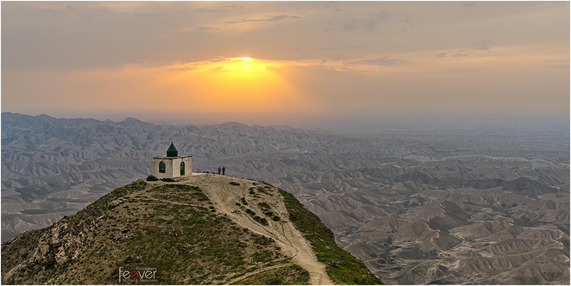 Staring at the endless sea of hills.