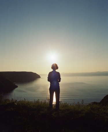 staring at the sea