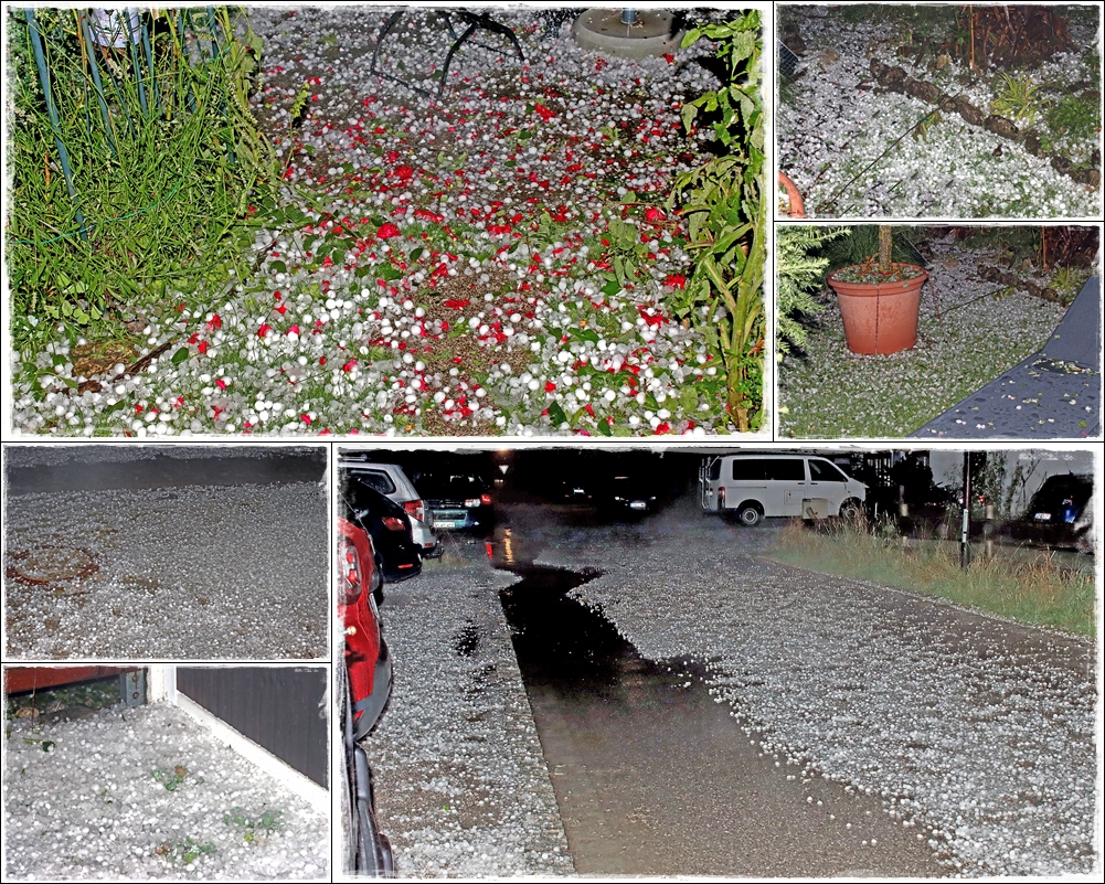 Starke Gewitter mit Hagelschauer