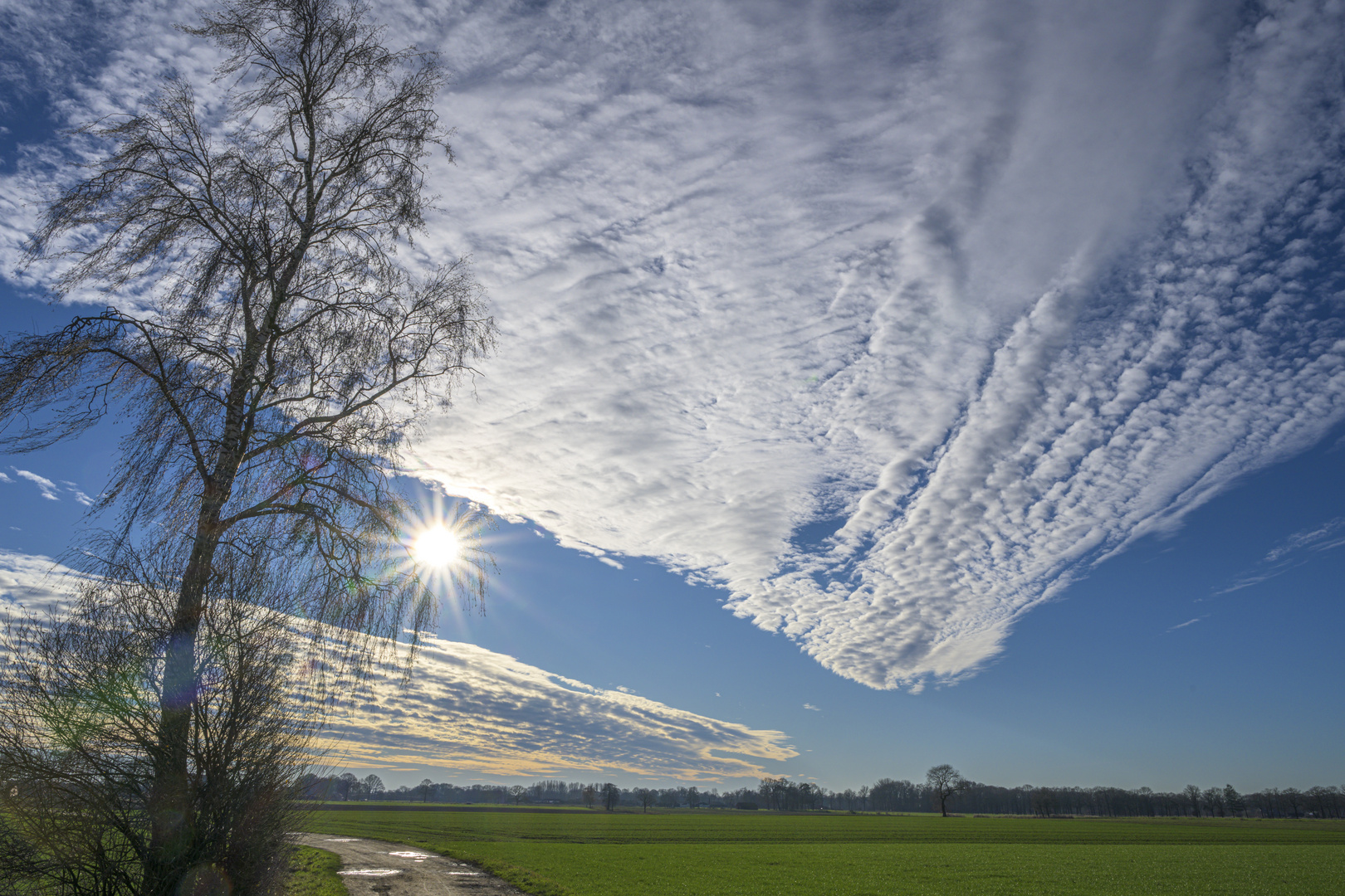 Starke Wolkenformation am Silvestertag 2019 im Münsterland