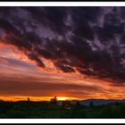 Starkes Abendrot in der Südsteiermark 