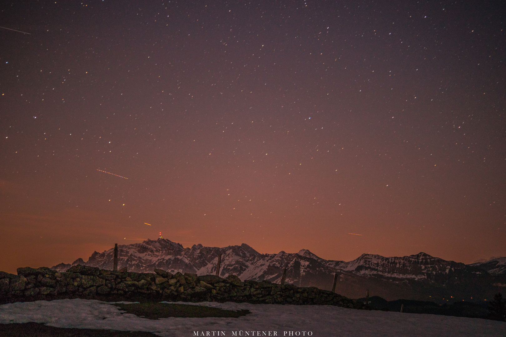 Starlight über dem Säntis