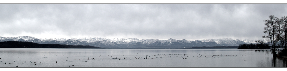 Starnbergersee + Alpen