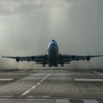 Start B747 auf St.Maarten, N.A.