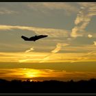 Start bei Sonnenuntergang