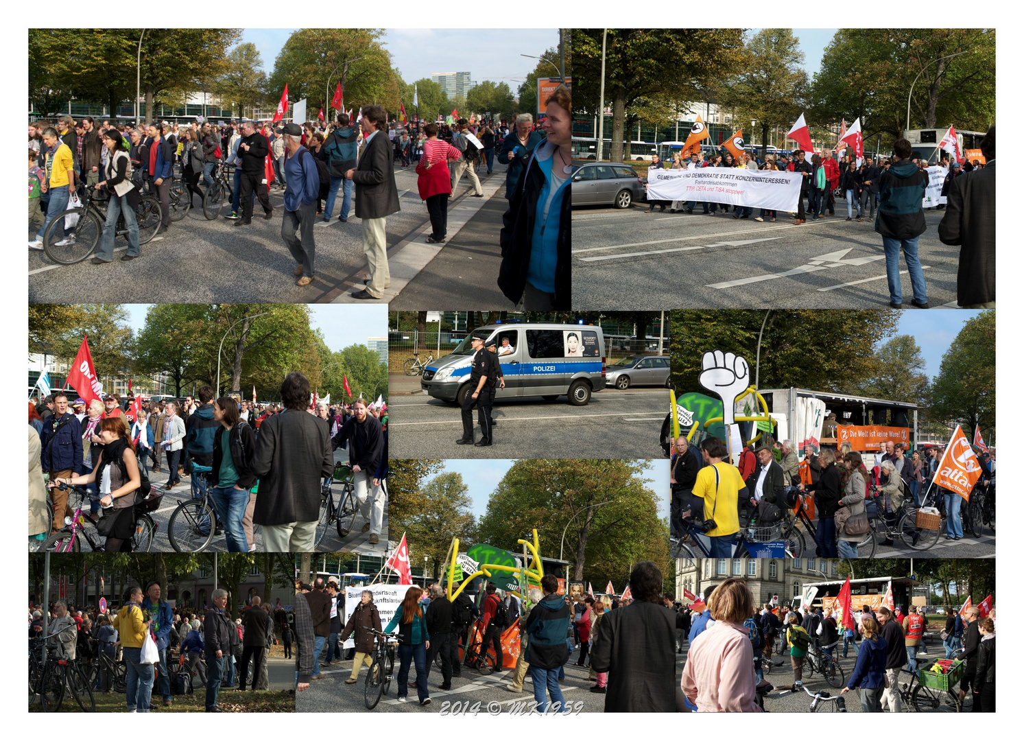 Start der Demonstration gegen den TTIP / CETA