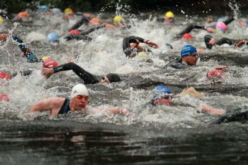 Start der Schwimmstrecke