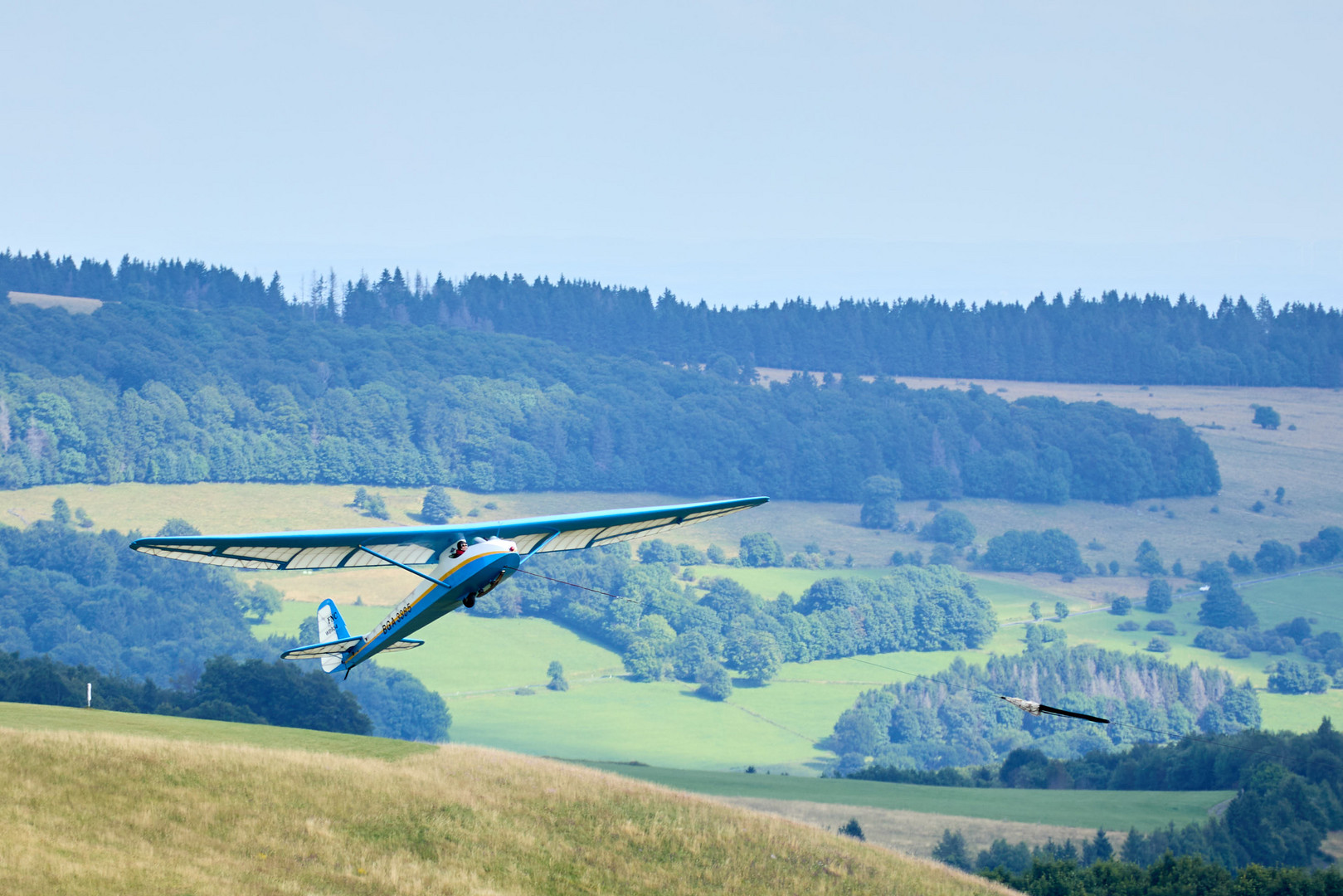 Start einer Slingsby T.21 auf der Wasserkuppe