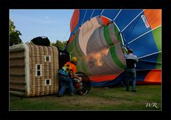 Start Vorbereitung zur Ballonfahrt....