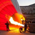 Start zur Ballonfahrt über Kappadokien