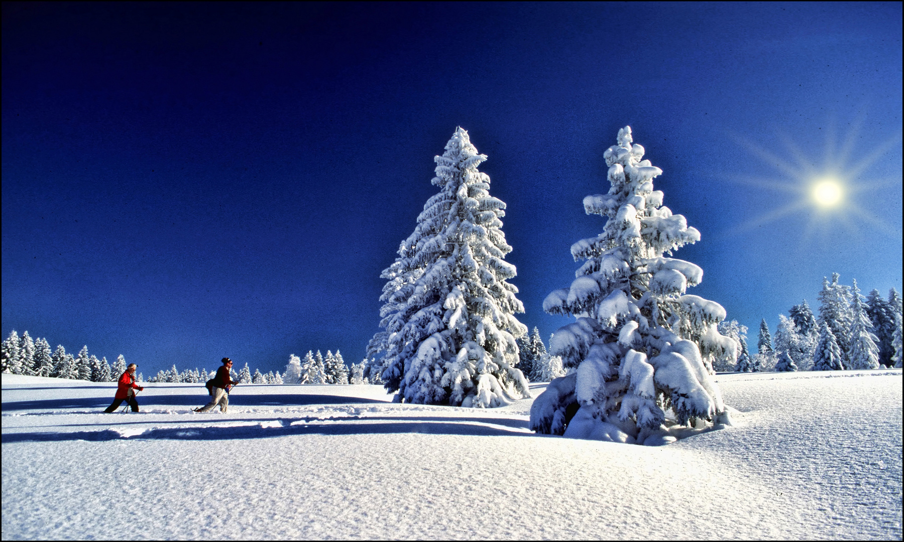 Start zur Skitour ins Gebirge 