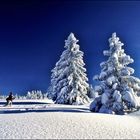 Start zur Skitour ins Gebirge 