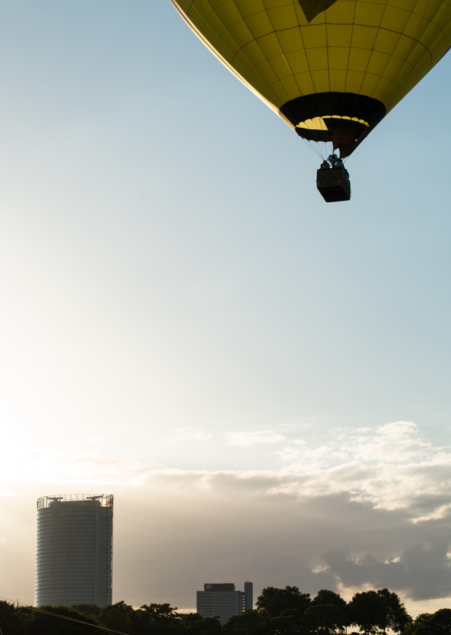 Startender Heißluftballon